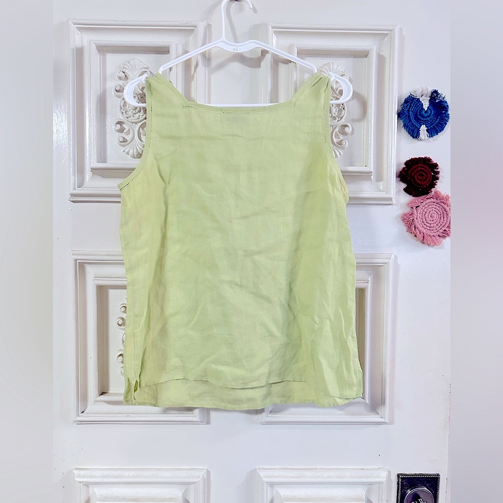 NWOT: Womenโs 2pc Linen Tank Top+Button Down Blouse๐Lightweight Dressy Casual - Picture 11 of 16